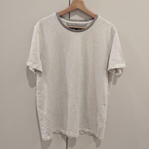 Banana Republic White Striped Tee